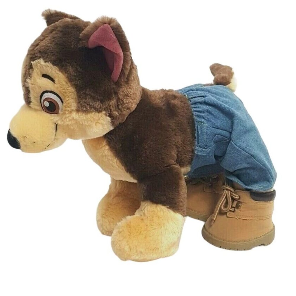 Build A Bear Paw Patrol Chase 14” Plush Dog Stuffed Toy With Jeans and Boots BAB